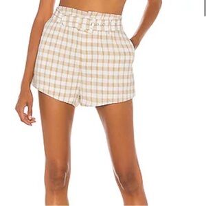 Camila Coelho silvio striped checkered shorts revolve Small